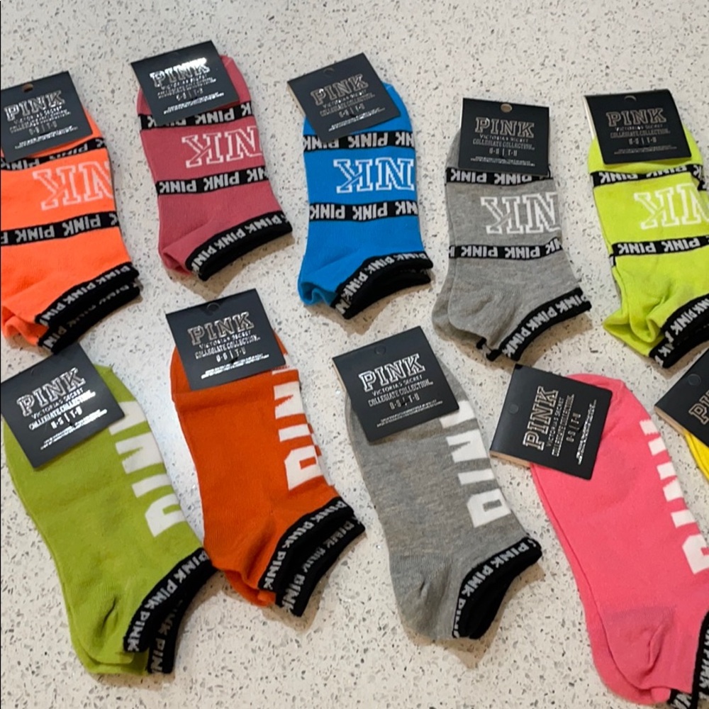 10 pairs of pink Victoria’s Secret socks brand NWT - Picture 4 of 8